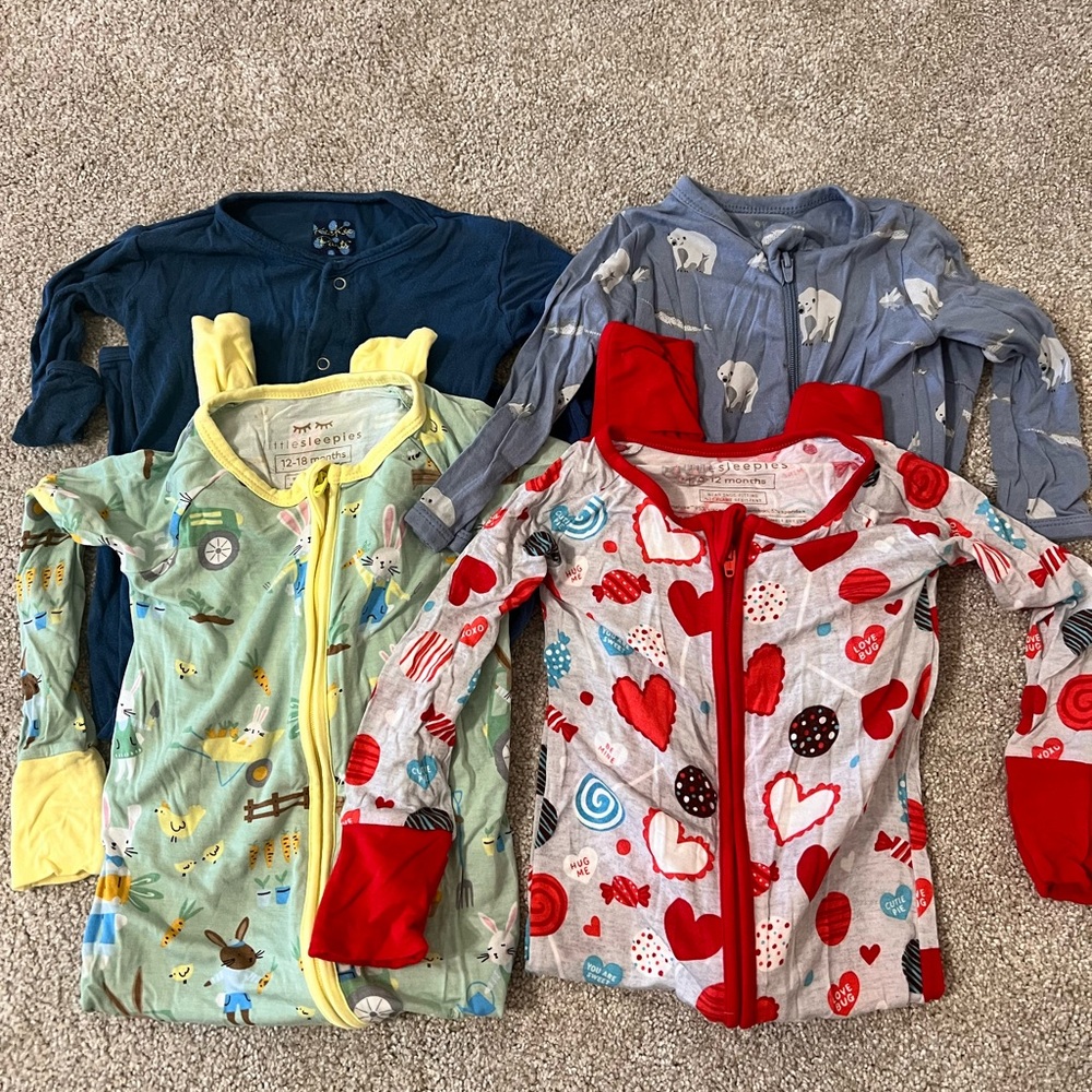 Little Sleepies bamboo rayon sleep suits